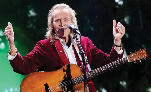  ?? SEAN KILPATRICK/THE CANADIAN PRESS ?? Folksinger Gordon Lightfoot will mark his 80th birthday with a special benefit concert in his hometown of Orillia, Ont., on Saturday night.