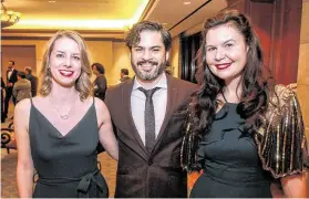  ?? Photos by Gary Fountain / Contributo­r ?? Ashley Wurzbacher, from left, Ricardo Nuila and Cait Weiss Orcutt