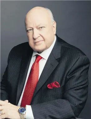  ?? WESLEY MANN / FOX NEWS VIA GETTY IMAGES ?? Roger Ailes in 2015 when he was chairman and CEO of Fox News Channel. At Fox News, Ailes presided over a cable outlet that combined television news from a conservati­ve perspectiv­e with the rabble-rousing rhetoric of right-wing talk radio.