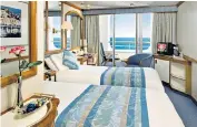  ??  ?? COOL CABIN
Luxury as standard on board P&O’s Oceana