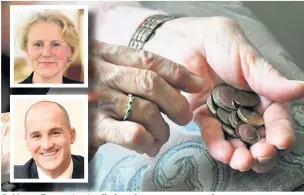  ??  ?? ●● Alyson Barnes (top) called on the government to do more to ensure pensioners claimed the credits they were entitled to, but MP Jake Berry (bottom) defended its record