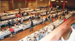 ?? PHOTOS BY LYNN PETTY ?? More than 4,000 models will be displayed this weekend at the Internatio­nal Plastic Modelers Society’s USA National Convention. This is one display room at a previous IPMS convention.