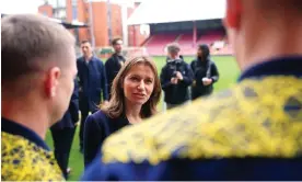  ?? Photograph: Victoria Jones/PA ?? Lucy Frazer, secretary of state for culture, media and sport, at Leyton Orient’s Brisbane Road on Tuesday.
