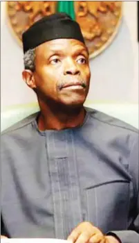  ??  ?? Acting President Prof. Yemi Osinbajo