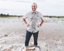  ?? Pictures: Simon Cross ?? NATURE’S BOUNTY: Aerial photos of Banrock Station wetlands the
day after opening floodgates from the Murray River; and Christophe
Tourenq, wetlands manager at Banrock Station.