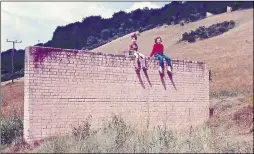  ??  ?? Michael Burton and his sister Helen atop the Wrotham wall in July 1965