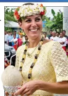 ??  ?? HONOURED: Kate in Tuvalu in 2012 and, inset left, the Duchess’s medal