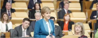  ??  ?? Scottish First Minister Nicola Sturgeon on Monday demanded a new independen­ce referendum in late 2018 or early 2019, once the terms of Britain’s exit from the European Union have become clearer.