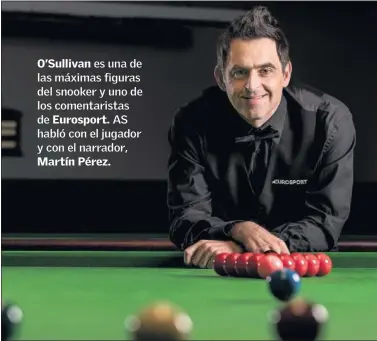  ??  ?? El jugador inglés Ronnie O’Sullivan posa en una mesa de billar días antes del Open de Inglaterra.