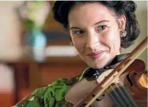  ??  ?? Amy Usherwood took viola lessons to portray Louise Hillary in the new TVNZ drama Hillary.