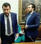  ?? ?? Leader Matteo Salvini e piemontese Riccardo Molinari