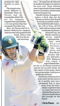  ?? AFP ?? Faf du Plessis.