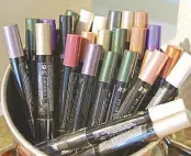  ??  ?? Beauty on the go: Get an instant beauty boost by swiping on the Eye Colour sticks and blending with fingers.