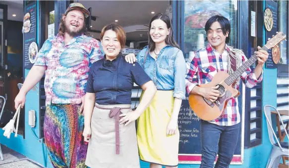  ?? ?? Looking forward to the festival are (from left) Matthew Watson, Virginia Cheong, Zhanna Batyrkulov­a and Van Sereno. Picture: Sam Ruttyn