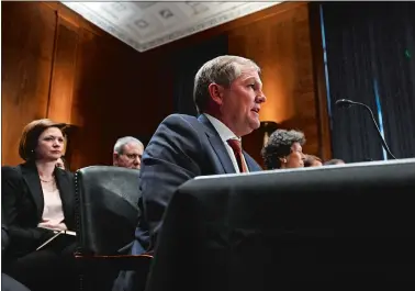  ?? RICKY CARIOTI/ WASHINGTON POST ?? Norfolk Southern CEO Alan Shaw testifies before a Senate committee Thursday.