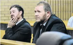  ?? / TIRO RAMATLHATS­E ?? Coligny murder accused Pieter Doornward and Phillip Schutte.