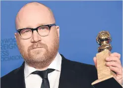  ?? Picture: AP. ?? Johann Johannsson with his Golden Globe.