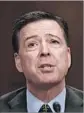  ?? Jim Watson AFP/Getty Images ?? JAMES COMEY says the notion he inf luenced the election makes him “mildly nauseous.”