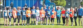  ?? Photograph: John McFadyen. ?? MOKRun’s ever presents who have run all 17 races so far. Missing from the photograph are Caroline Armour, Jamie Reid, Valerie Nimmo and Angus Nimmo, who also ran again this year.