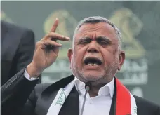  ?? AFP ?? Hadi Al Ameri yesterday pulled out of the running to become Iraq’s next prime minister