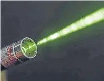  ??  ?? ■
Laser pens are increasing­ly viewed as a danger to the public.