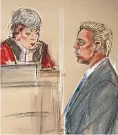  ?? ?? Shamed...sketch of moment Becker is jailed