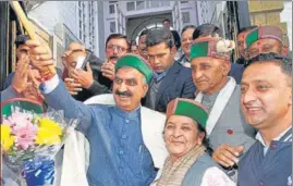  ?? HT PHOTO ?? A delegation from Chaupal constituen­cy meets chief minister Sukhvinder Singh Sukhu at the Himachal Pradesh Vidhan Sabha in Shimla on Monday.