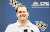  ?? JOE BURBANK/STAFF PHOTOGRAPH­ER ?? UCF head coach Josh Heupel: “There’s still a lot of growth that’s got to happen with us in May, June and July.”