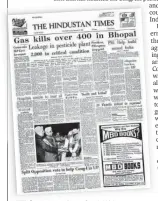  ?? ?? HT’S front page on December 4, 1984.