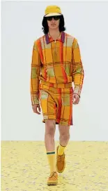  ?? ?? For his spring/summer 2022 men’s collection, Sir Paul Smith (facing page) uses an organic colour palette that references the warm hues of a summer’s day.