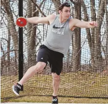  ?? STaFF phOTO By sTuarT Cahill ?? SPINNING UP SOMETHING SPECIAL: Concord Academy’s Sam Welsh has quickly become one of the best discus throwers in the country, earning All-American honors at the New Balance Nationals last summer.