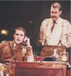  ??  ?? James Dutton and Dan Mersh in the tale of a satirical newspaper from the First World War trenches