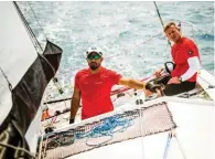  ?? – Supplied photo ?? ‘LEARNED A LOT: Oman Sail’s Fahad Al Hasni and Sidney Gavignet are pleased with their learning curve despite the handicap.