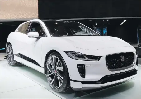  ?? KEYSTONE ?? The New Jaguar I-PACE is unveiled at the 88th Geneva Internatio­nal Motor Show this week.