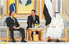  ?? WAM ?? ■ Shaikh Mohammad Bin Zayed and Bolsonaro discussed bilateral relations and avenues to strengthen them.