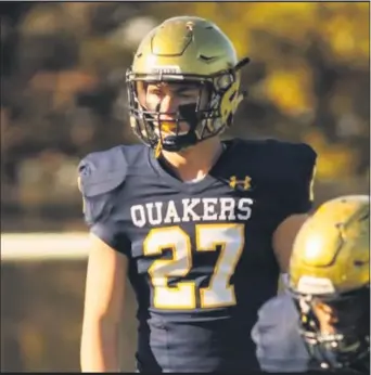  ?? SUBMITTED PHOTO ?? Penn Charter junior Jerry Rullo is the lead spokespers­on and organizer for a group of InterAc League football players fighting to have a season this fall.