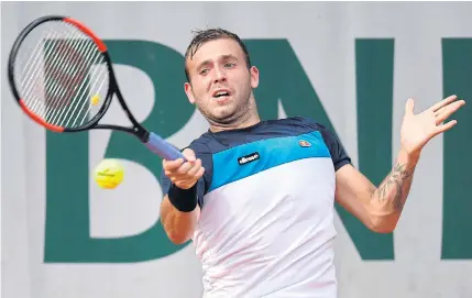  ??  ?? Britain’s Dan Evans during the French Open last month.