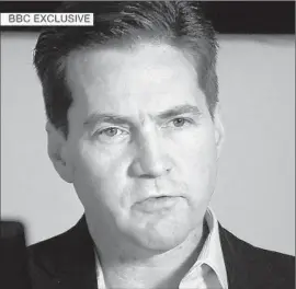  ?? BBC News vi a Associated Press ?? CRAIG WRIGHT, who says he created bitcoin, told the BBC that the decision to speak out was “not because of my choice.” The digital currency launched in 2009.