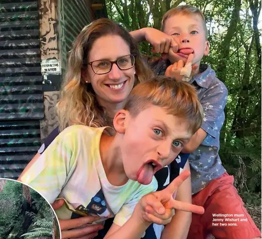  ??  ?? Wellington mum Jenny Wishart and her two sons.