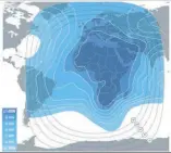  ??  ?? Der C-Band-Footprint des Eutelsat 10A lässt unschwer erkennen, dass der Satellit Europa sehr wohl auch im Fokus hat