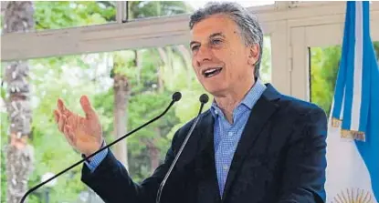  ?? (PRESIDENCI­A) ?? Impacto. El presidente Macri admitió que la inflación está afectando a los préstamos hipotecari­os.