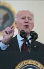 ?? EVAN VUCCI—ASSOCIATED PRESS ?? President Joe Biden speaks about the 500,000 Americans that died from COVID-19, Monday, Feb. 22, 2021, in Washington.