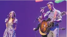  ?? DARREN BRADE ?? Anna Kendrick and Justin Timberlake performed True Colors before an early look at the movie Trolls in Cannes on Wednesday.