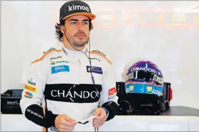  ??  ?? ANTE SU PÚBLICO. Fernando Alonso corre en casa en el GP de España, el último que conquistó en 2013.