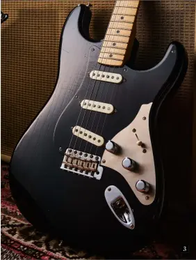  ?? ?? 3 3. This Custom Shop Strat belongs to Chris Turpin of roots-rock band Ida Mae. It features a control plate patterned after one  tted to a 1954 prototype presented to George Fullerton, then Vice President of Production at Fender