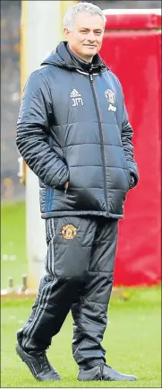  ?? Picture: GETTY IMAGES ?? WARMING TO THE TASK: Manchester United manager Jose Mourinho will be hoping to get the better of Feyenoord in the Europa League match tonight and give the Red Devils a much-needed boost to their mixed fortunes