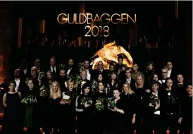  ?? Bild: PONTUS LUNDAHL/TT ?? SEGERYRA. Alla vinnarna av Guldbaggen firade sina priser på Cirkus i Stockholm i måndags.