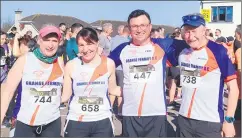  ?? ?? Angela, Anne Marie, Rory Maggorian and Tony Dunne took part in the Sonia O’Sullivan Cobh 10 Mile Road Race.