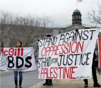  ??  ?? Mcgill BDS Action Network launched its campaign on February 4.