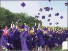  ?? Hearst Connecticu­t Media file photo ?? Westbrook High’s 2019 graduation. The school is planning to hold an outdoor prom on May 1 and graduation on June 11.